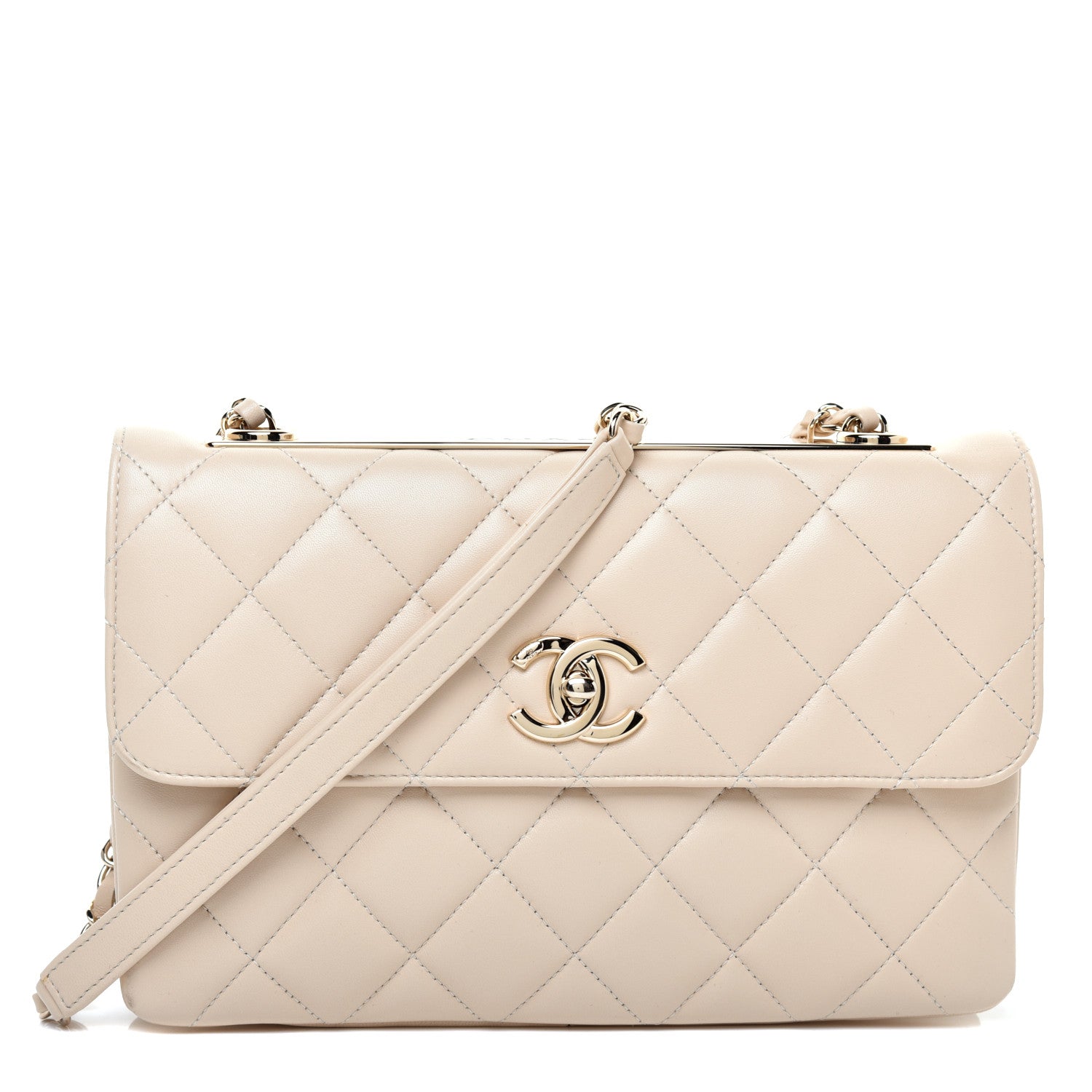 Chanel Lambskin Quilted Medium Trendy CC Flap Light Beige 1 of 11