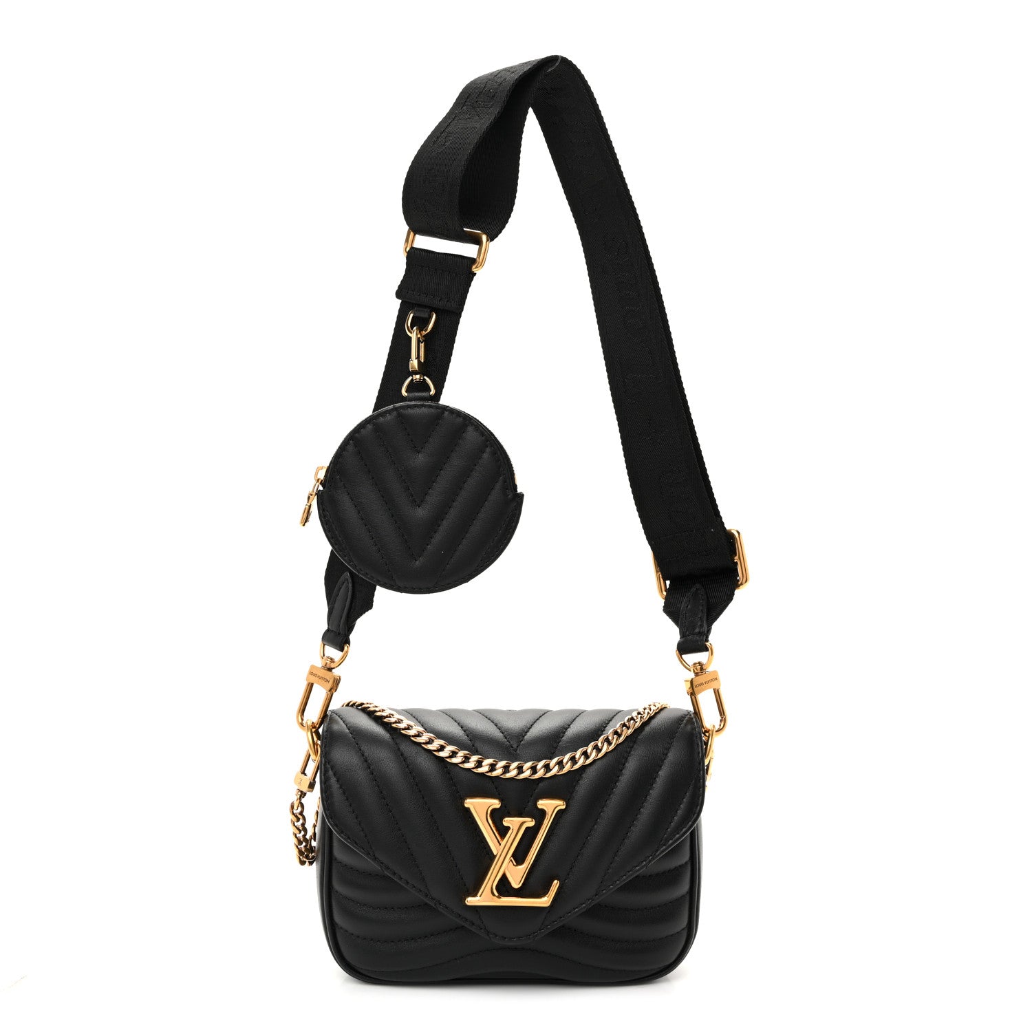 Louis Vuitton Calfskin New Wave Multi Pochette Black 1 of 10