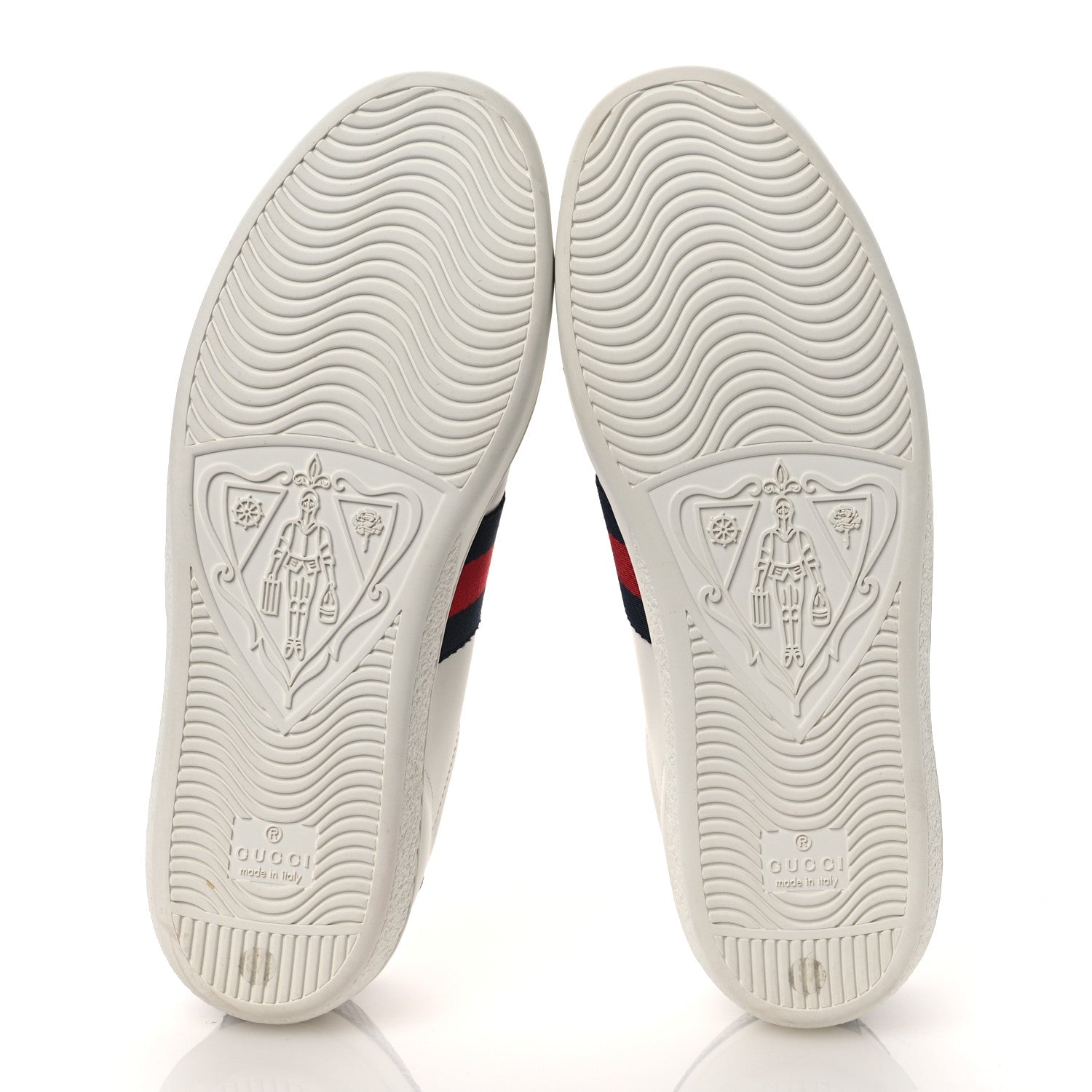 Gucci Calfskin Ayers Web Womens Ace Sneakers 37.5 White Blue 7 of 11