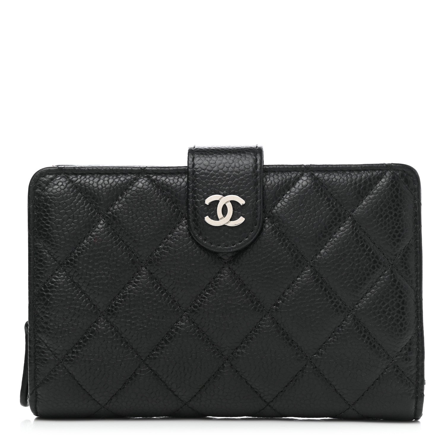Chanel Caviar Quilted CC French Wallet Black 1 of 9