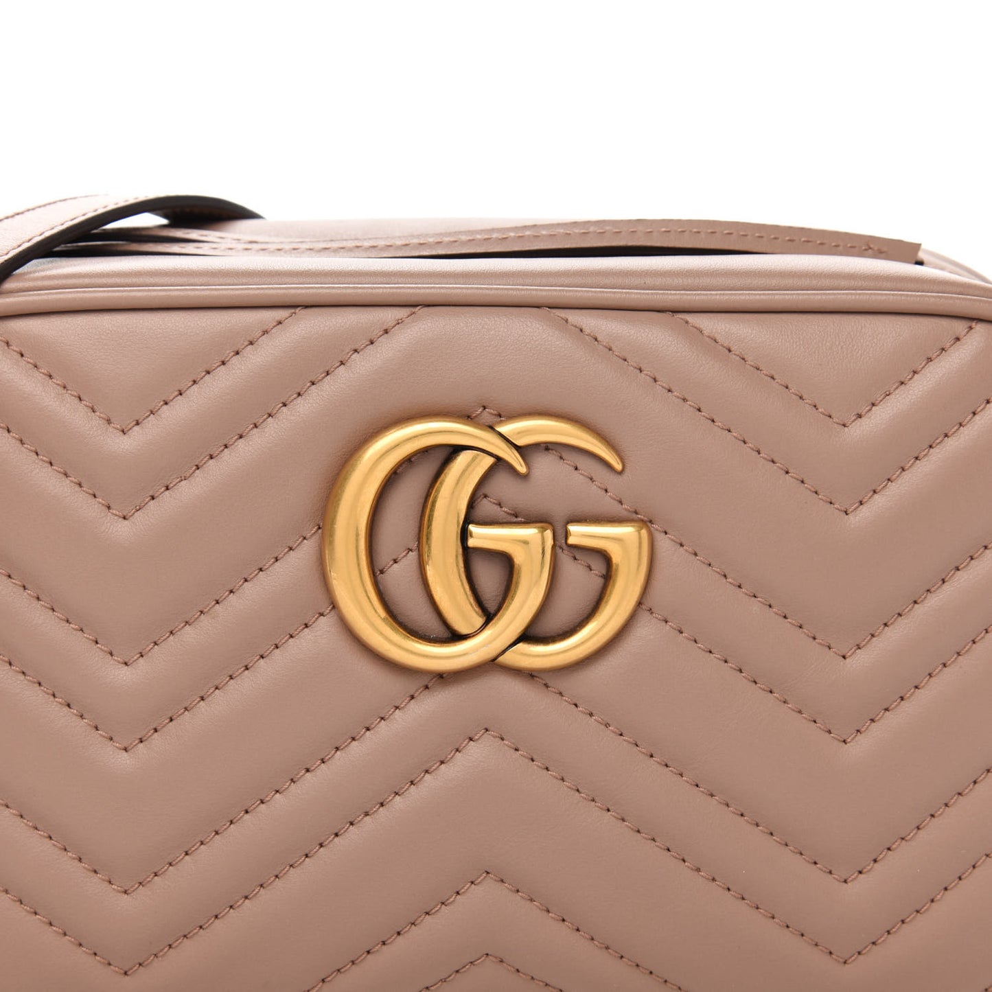 Calfskin Matelasse Small GG Marmont Chain Shoulder Bag Porcelain Rose