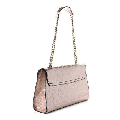 Gucci Shine Guccissima Medium Emily Chain Shoulder Bag Dark Cipria 3 of 11