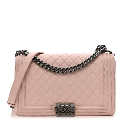 Chanel Lambskin Quilted New Medium Boy Flap Light Pink 1 of 10