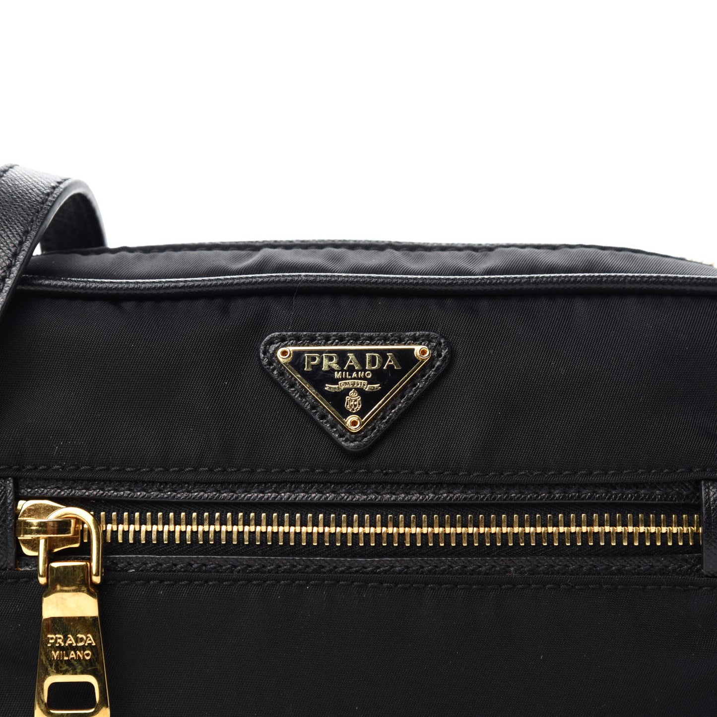 Tessuto Nylon Saffiano Small Crossbody Bag Black