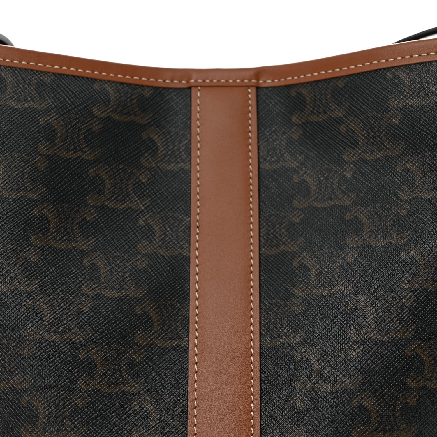 Celine Triomphe Canvas Calfskin Small Bucket Bag Tan 9 of 11