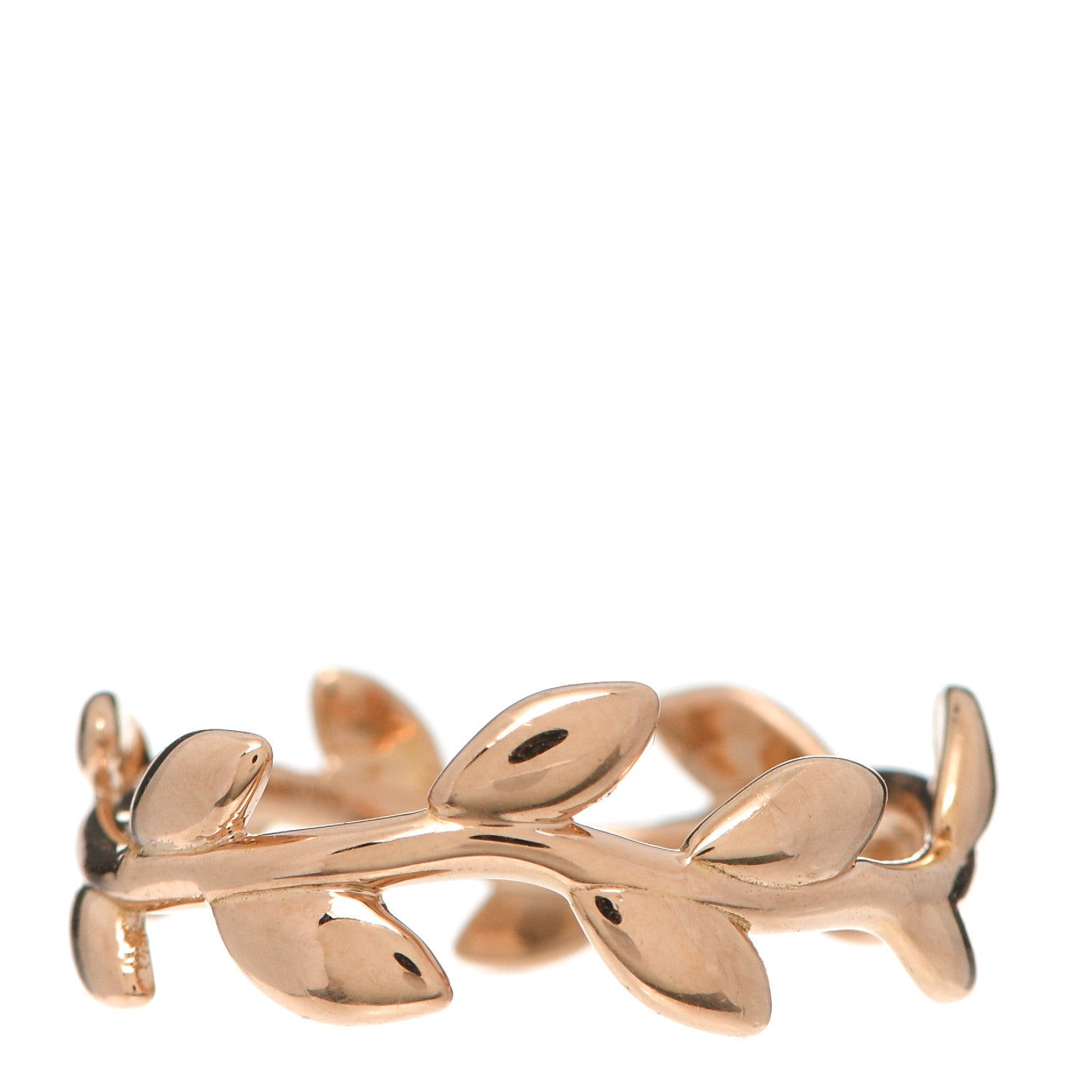 Tiffany 18K Rose Gold Narrow Paloma Picasso Olive Leaf Band Ring 52 6 3 of 5
