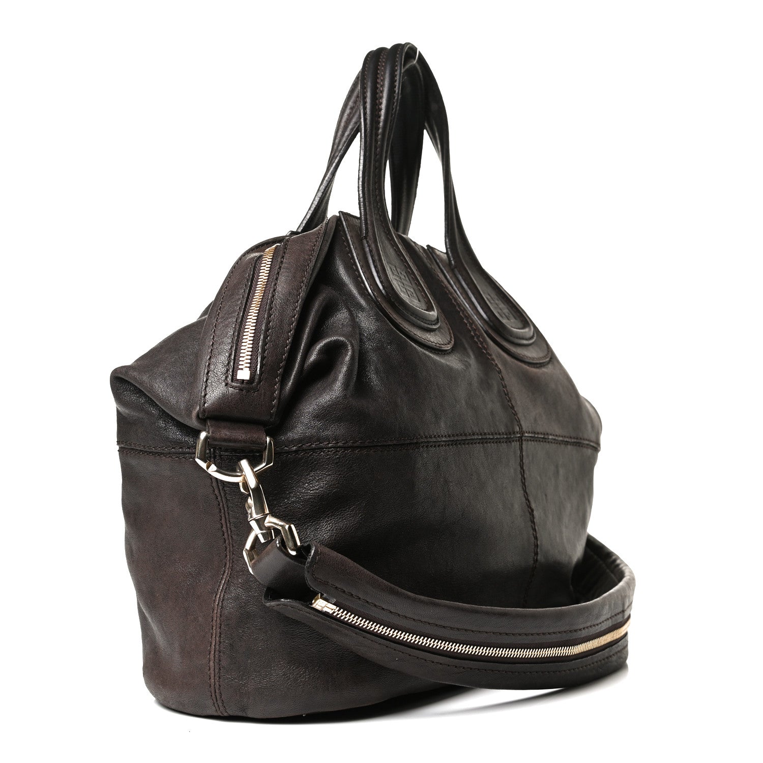 Givenchy Wrinkled Lambskin Medium Nightingale Dark Brown 6 of 22