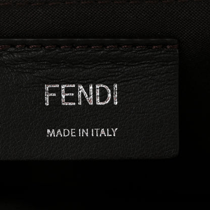 Fendi Vitello Dolce Bi-Color FF 1974 Embossed Mini By The Way Boston Bag Pink Black Maya 6 of 11