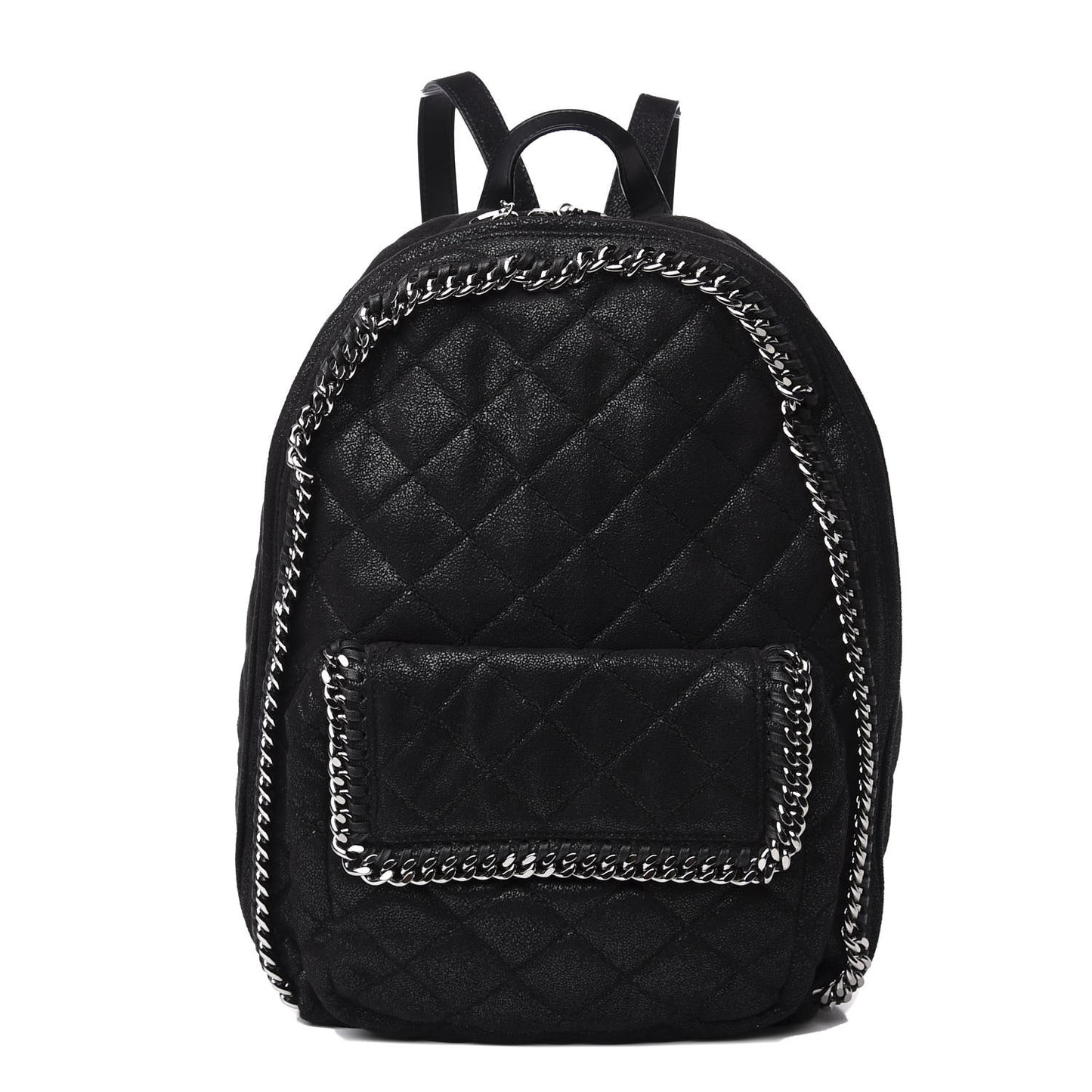Shaggy Deer Quilted Falabella Backpack Black