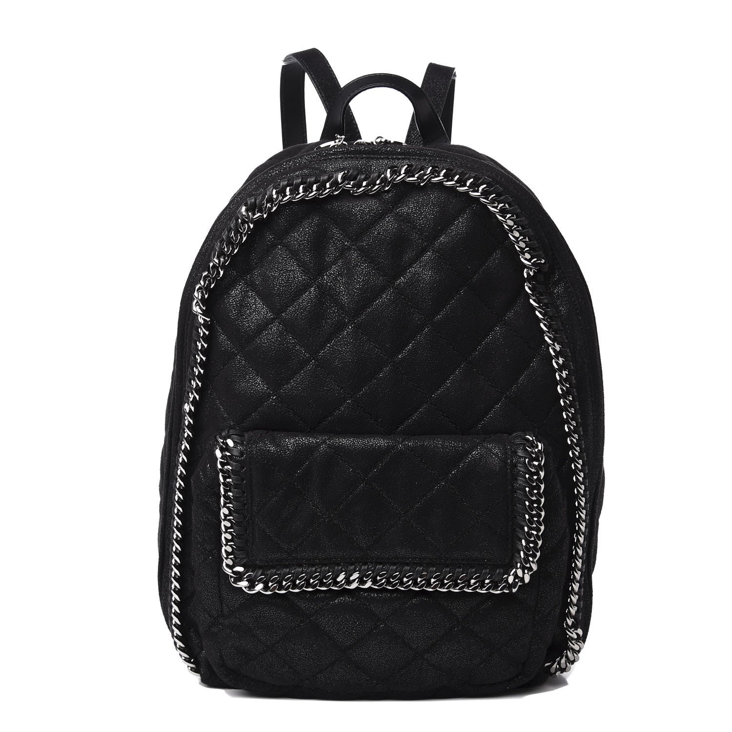 Stella McCartney Shaggy Deer Quilted Falabella Backpack Black 1 of 9