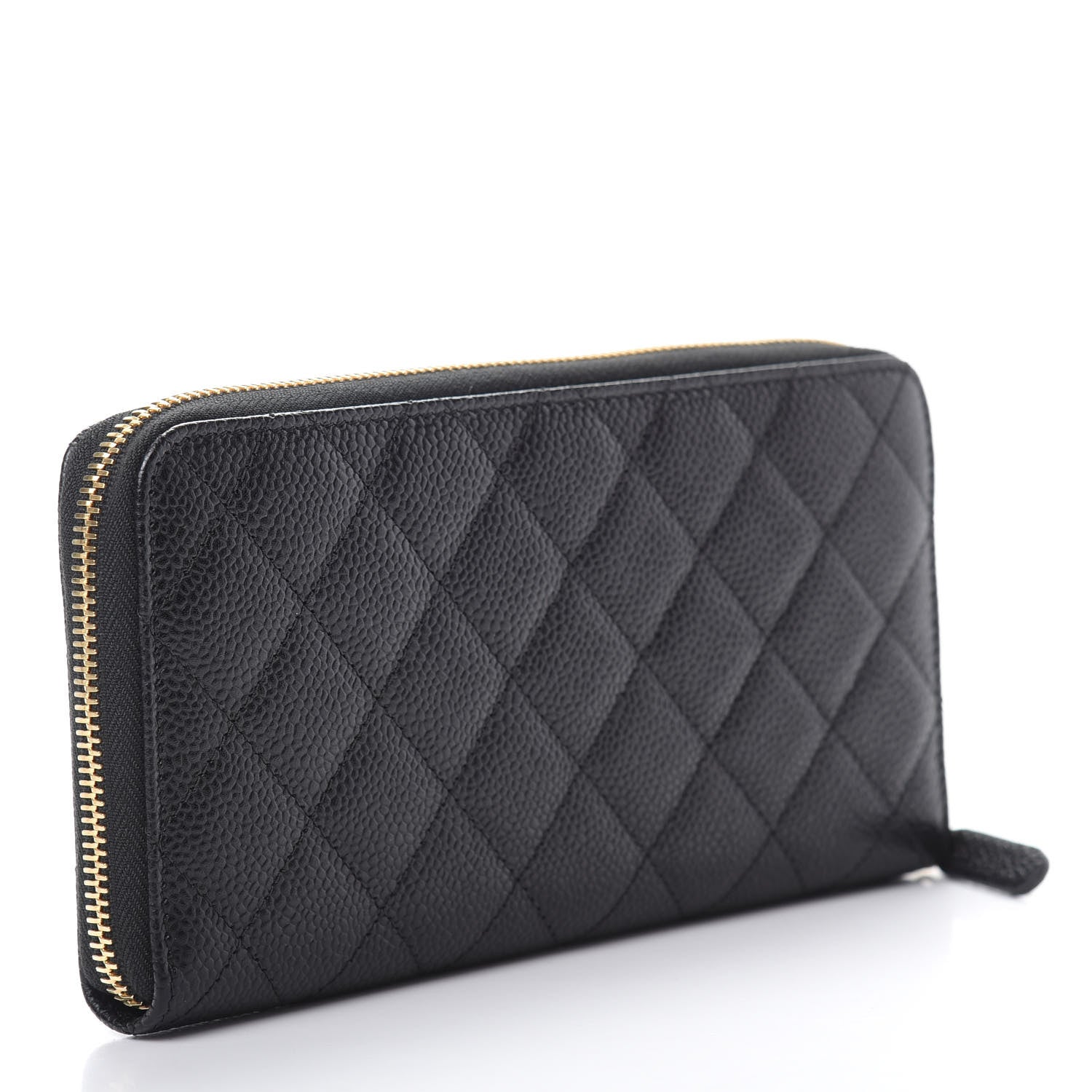 Chanel Caviar Quilted Large Gusset Zip Around Wallet Black 3 of 8