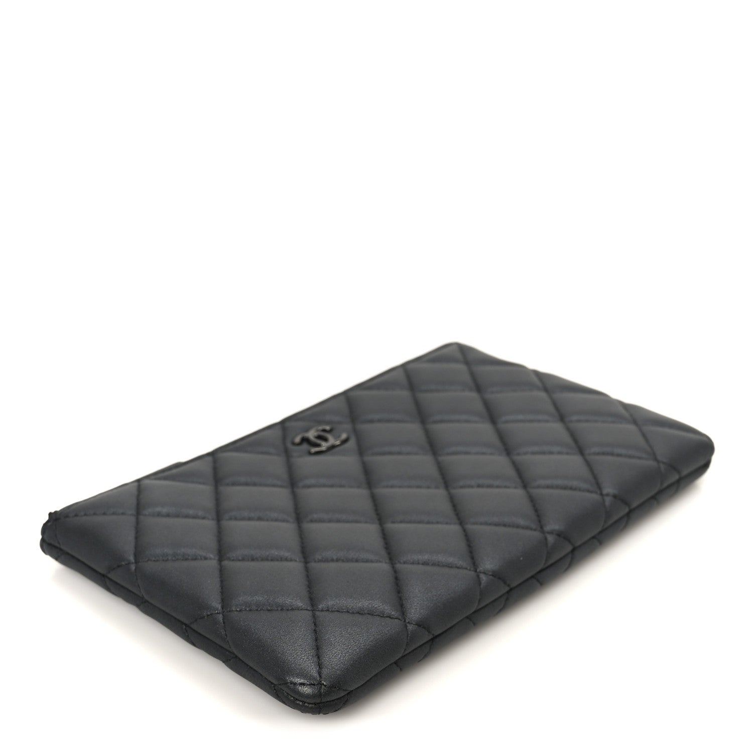 Chanel Pearly Lambskin Quilted Cosmetic Case So Black 4 of 9