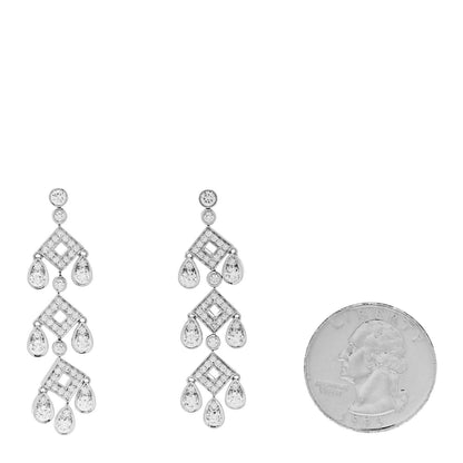 Tiffany Platinum Diamond Legacy Jazz Pagoda Drop Earrings 2 of 4