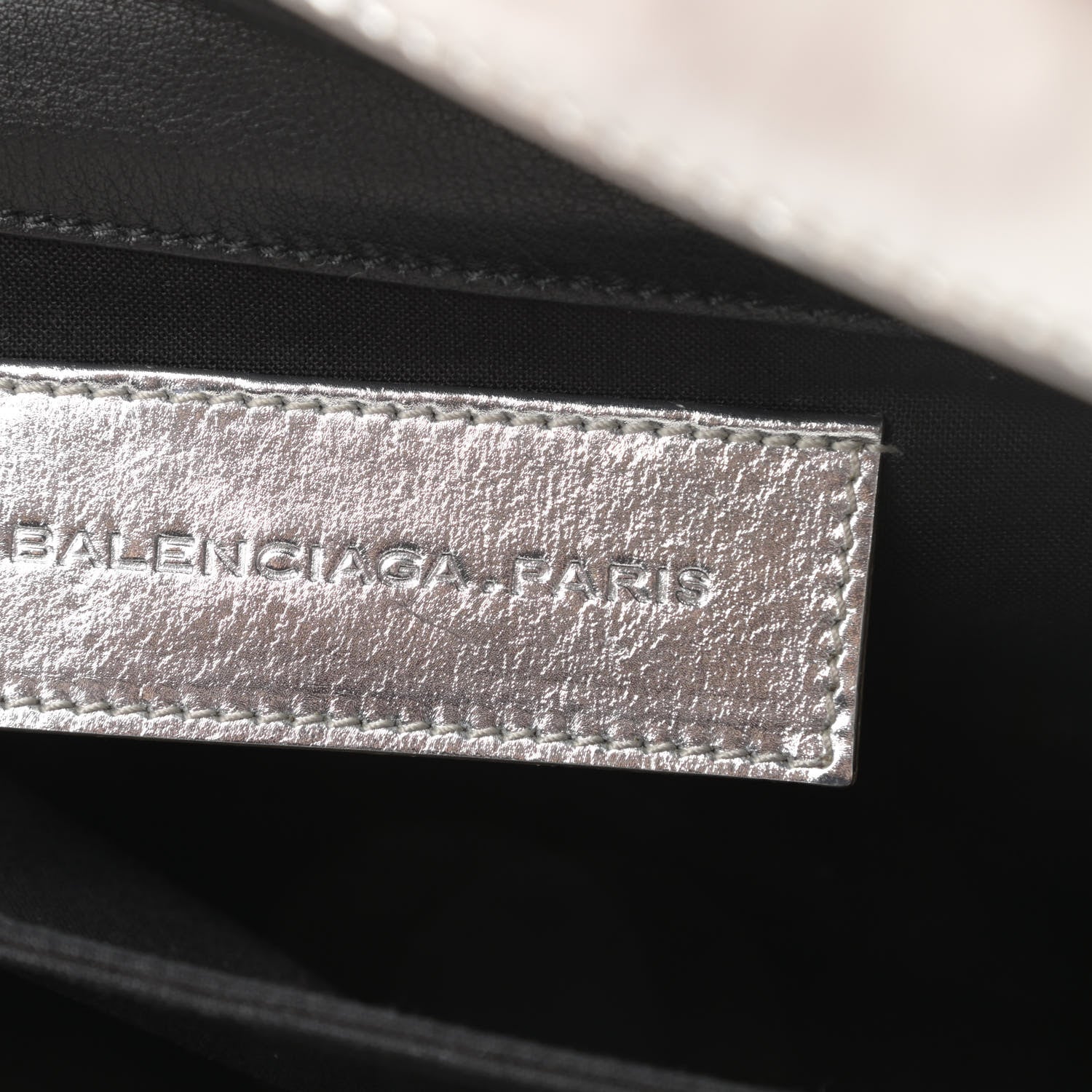 Balenciaga Laminated Calfskin Giant 21 Silver Hardware Envelope Clutch Silver 7 of 15