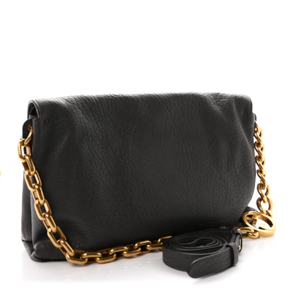 Gucci Grained Lambskin Large Chain Shoulder Bag Grey 3 of 10