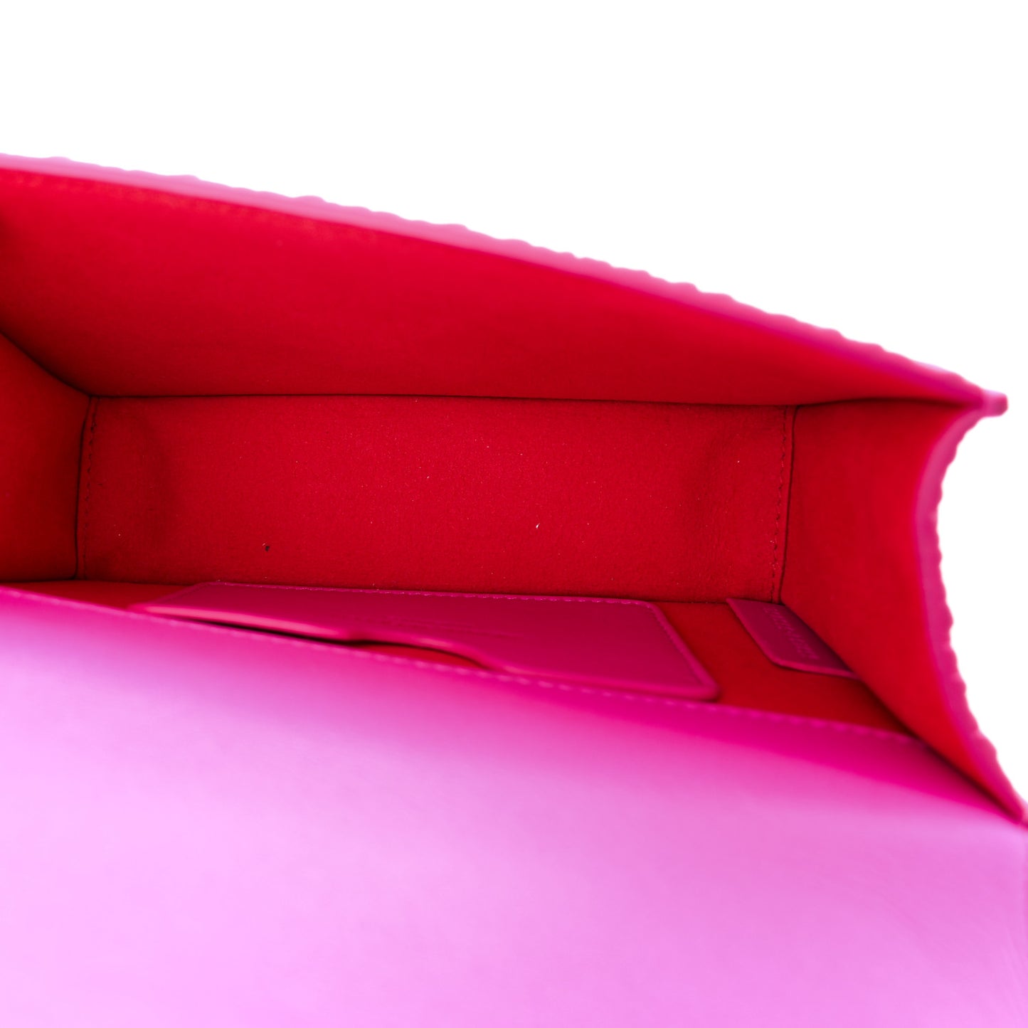 Lambskin Pleated Knuckle Shoulder Bag Fuchsia