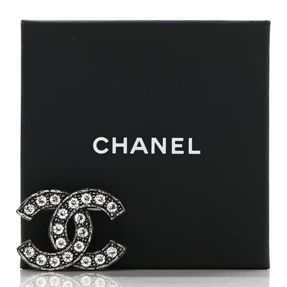 Chanel Ruthenium Crystal CC Brooch 6 of 6