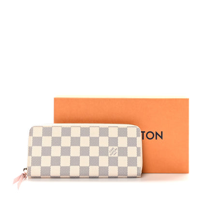 Louis Vuitton Damier Azur Clemence Wallet Rose Ballerine 8 of 8