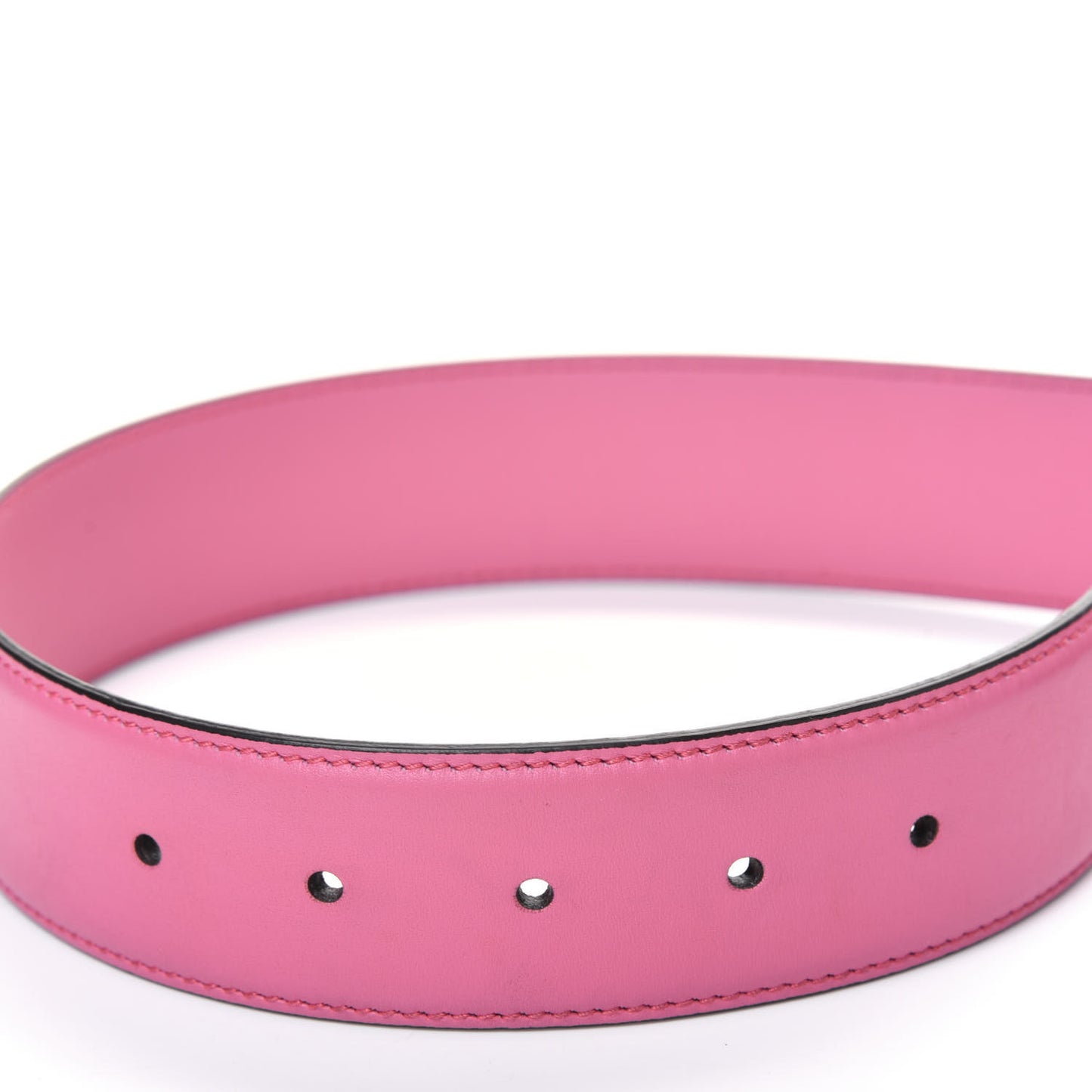 Moon Calfskin Interlocking G 37mm Belt 110 44 Glossy Pink