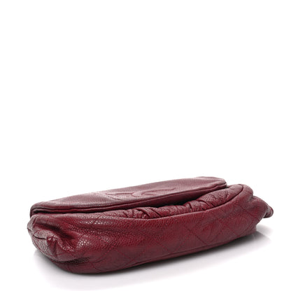 Chanel Caviar Half Moon Wallet On Chain WOC Burgundy 3 of 8