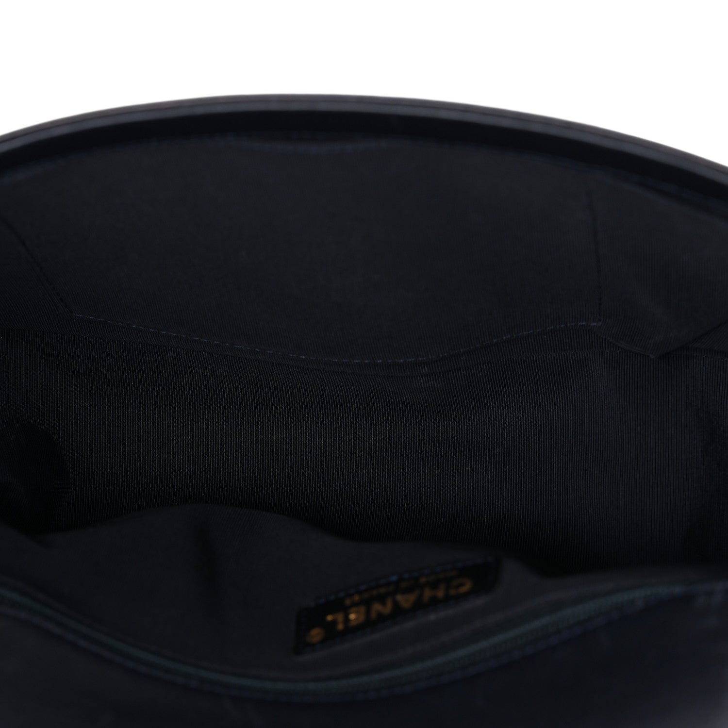 Chanel Lambskin Braided Woven Medium Boy Flap Navy Black 5 of 17