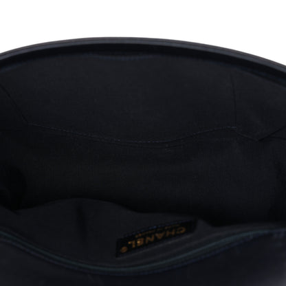 Chanel Lambskin Braided Woven Medium Boy Flap Navy Black 5 of 17