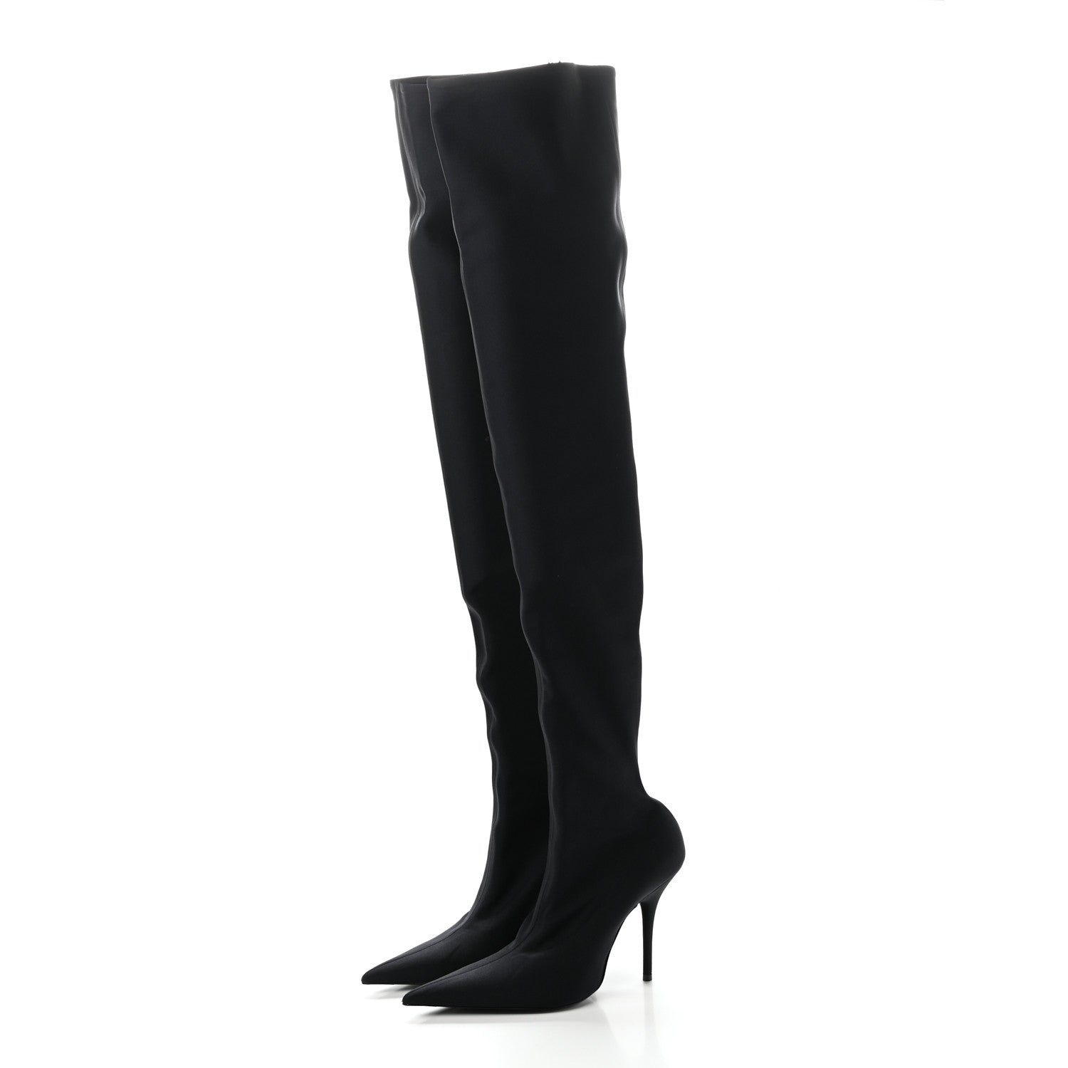 Balenciaga Spandex Pointed Toe Knife Thigh High Boots 40 Black 3 of 6