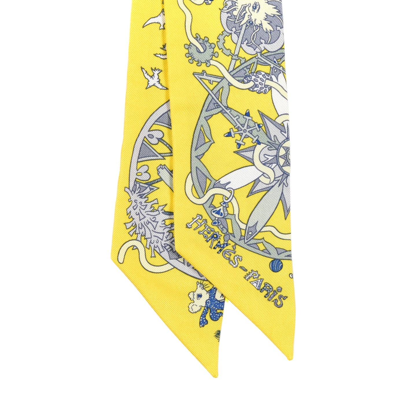 Silk La Folle Parade Twilly Jaune Vif Bleu Gris
