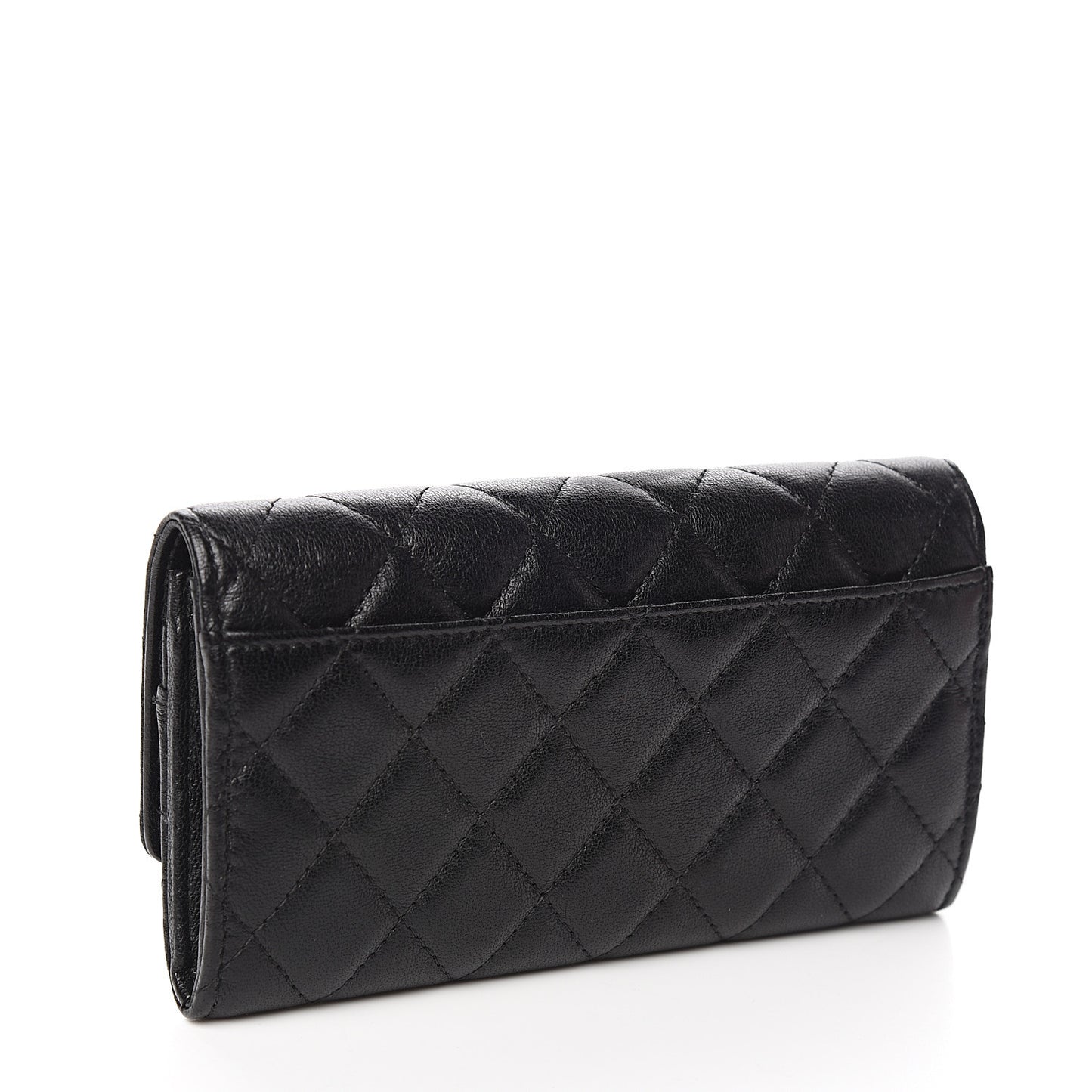 Lambskin Quilted Medium Chanel 19 Flap Wallet Black