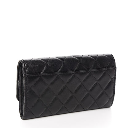 Chanel Lambskin Quilted Medium Chanel 19 Flap Wallet Black 2 of 8