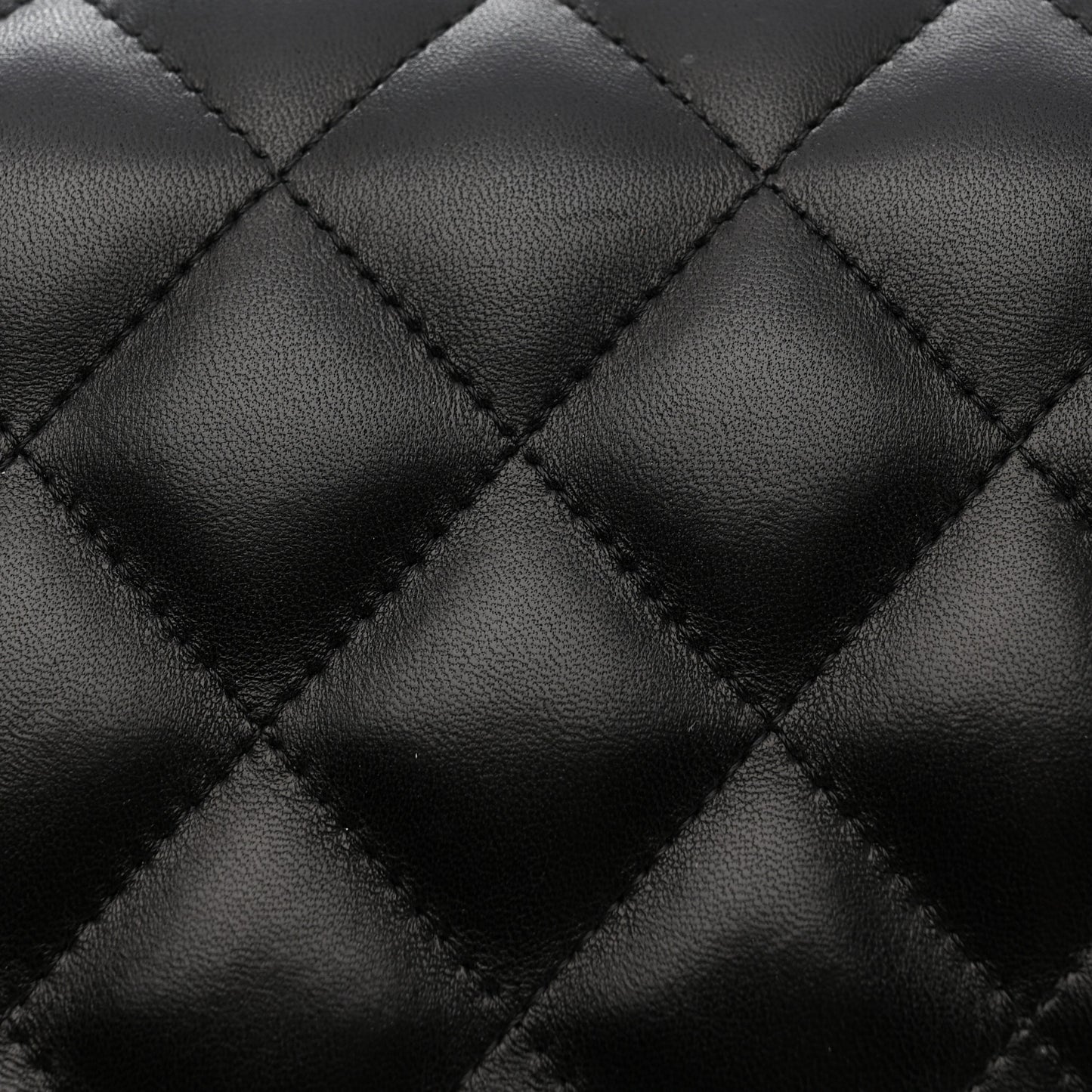 Lambskin Quilted Jumbo Double Flap Black