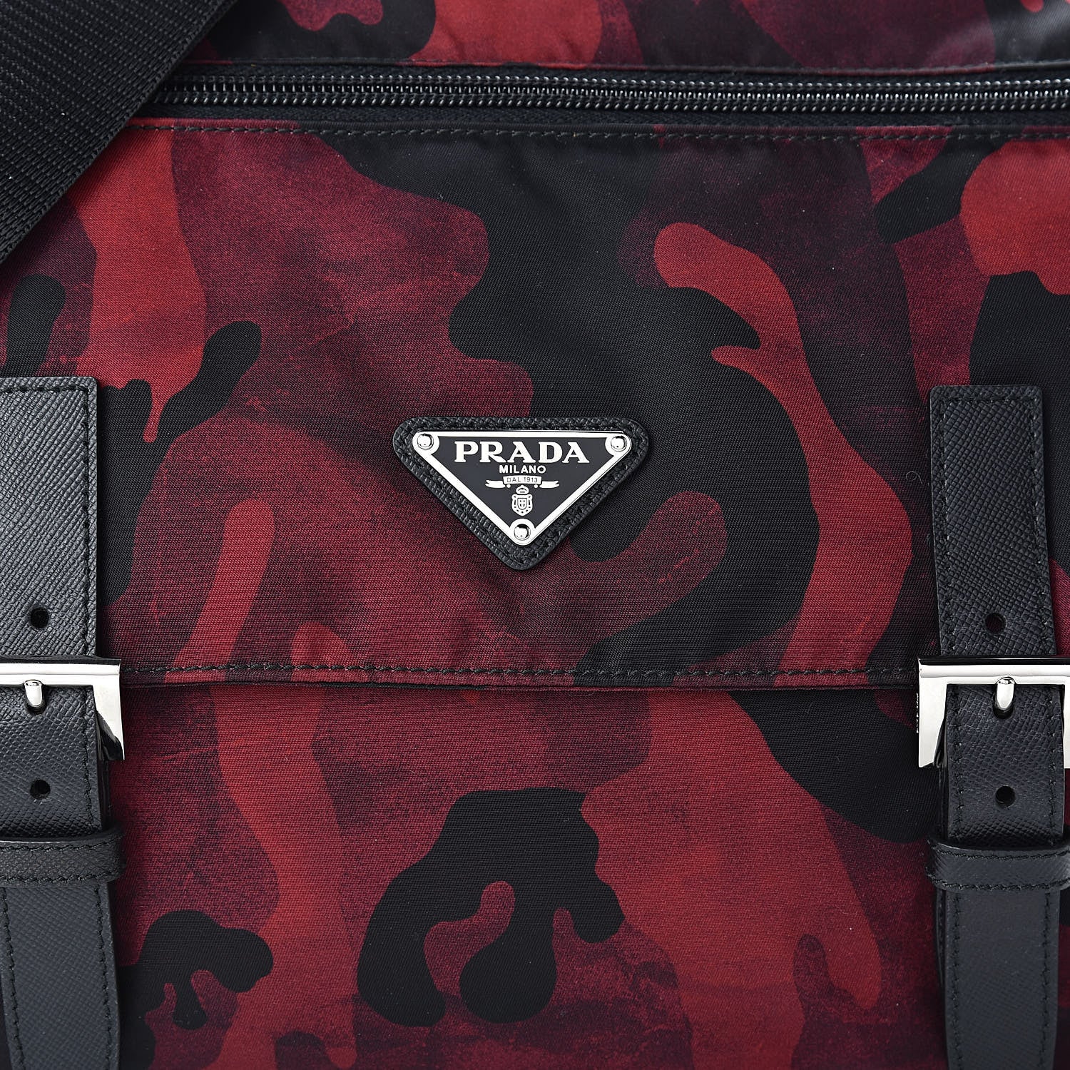 Prada Tessuto Nylon Camouflage Messenger Bag Bordeaux 9 of 12