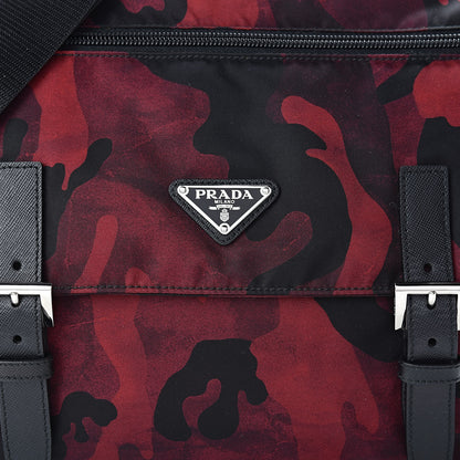 Prada Tessuto Nylon Camouflage Messenger Bag Bordeaux 9 of 12