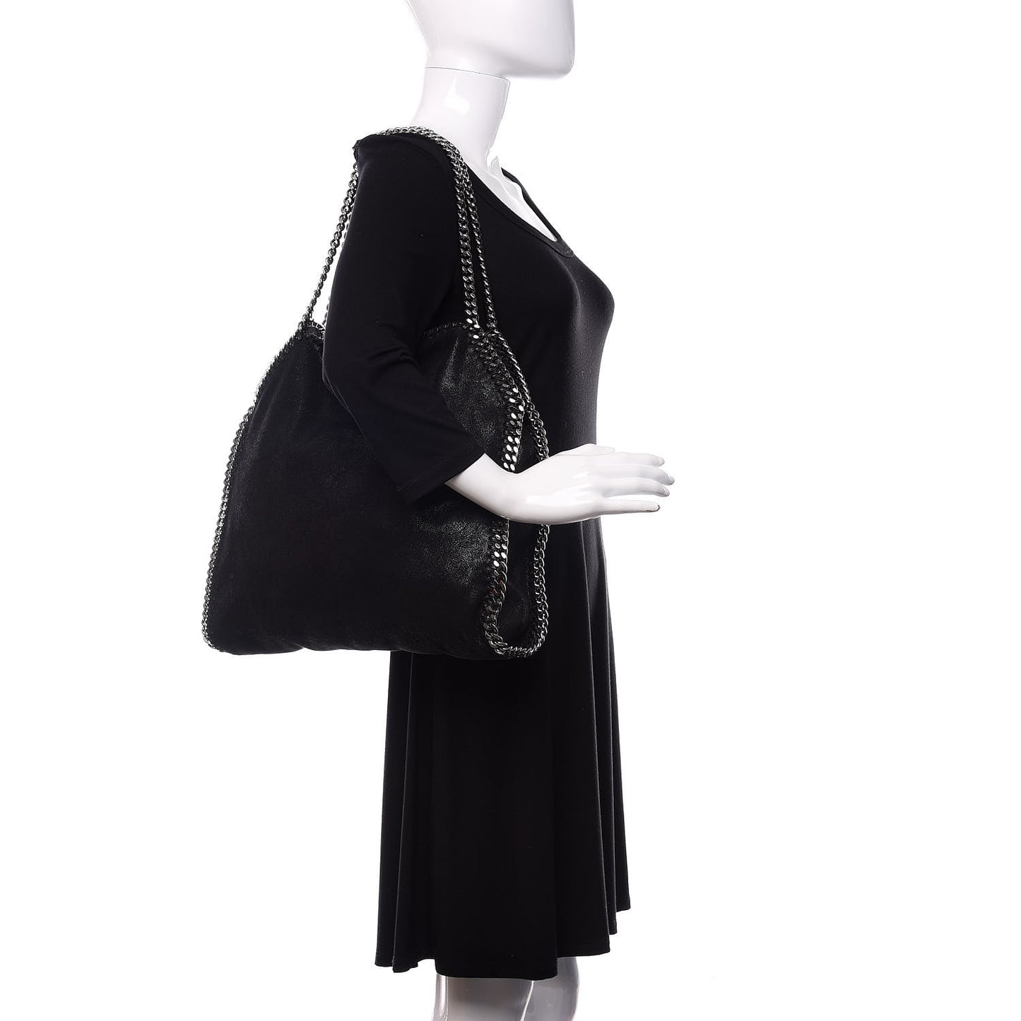 Shaggy Deer Small Falabella Tote Black