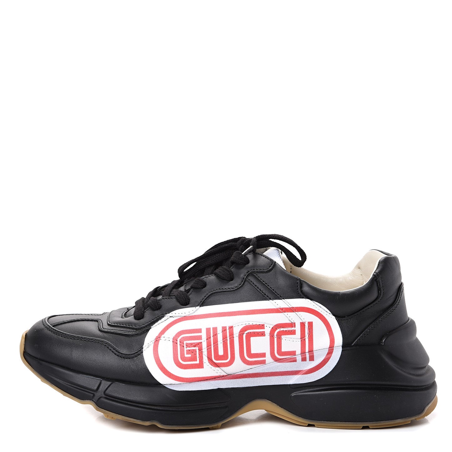 X SEGA Calfskin Logo Mens Rhyton Sneakers 8 Black
