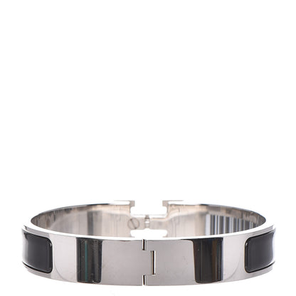 Hermes Enamel Narrow Clic Clac H Bracelet GM Black 3 of 5