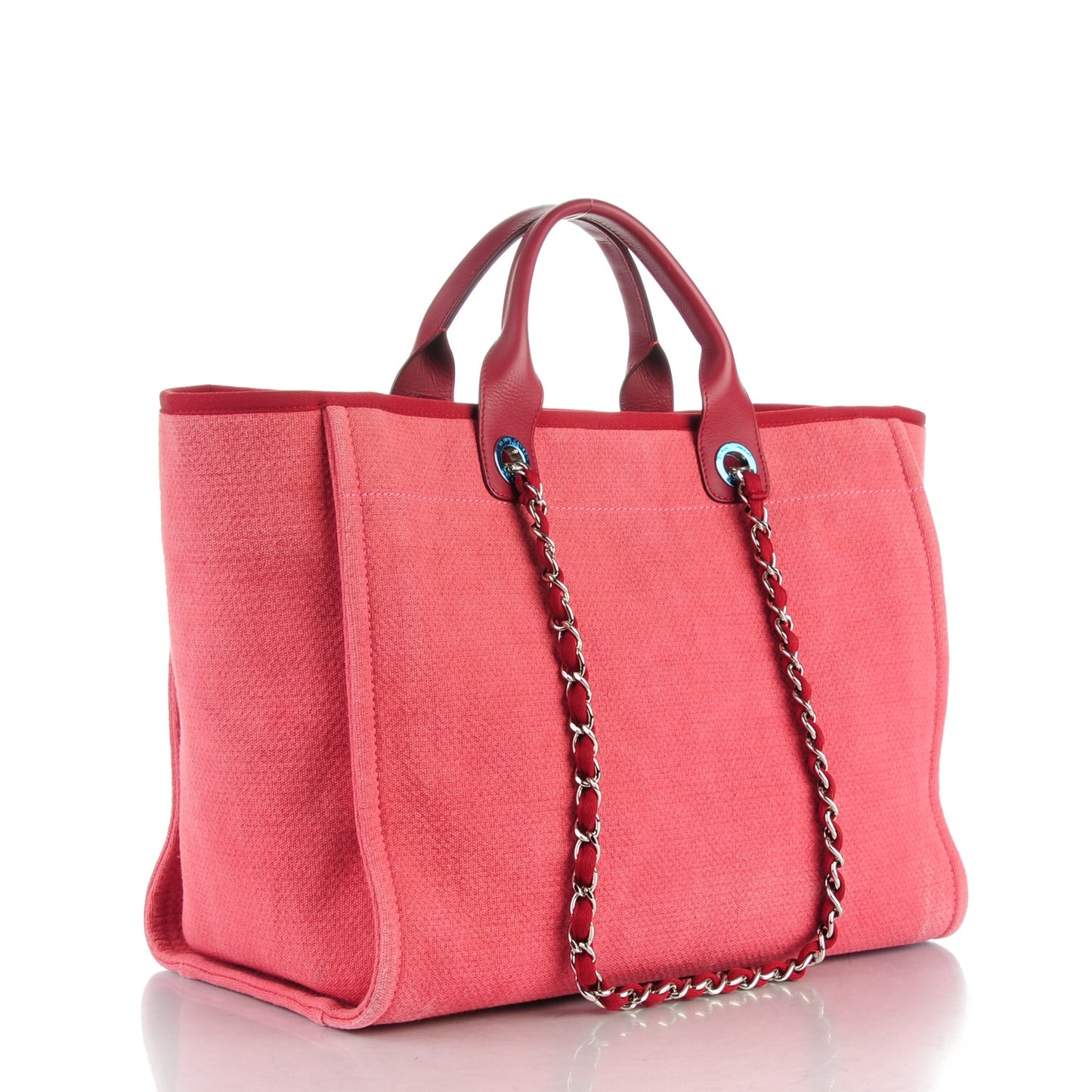 Canvas Large Deauville Tote Red