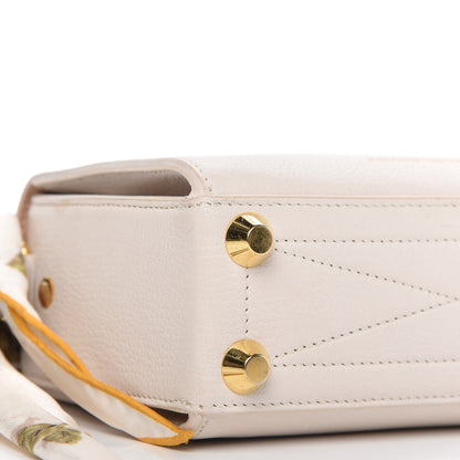 Alexander McQueen Silky Amish Grain Calfskin Scarf Box Shoulder Bag 19 Off White 7 of 13