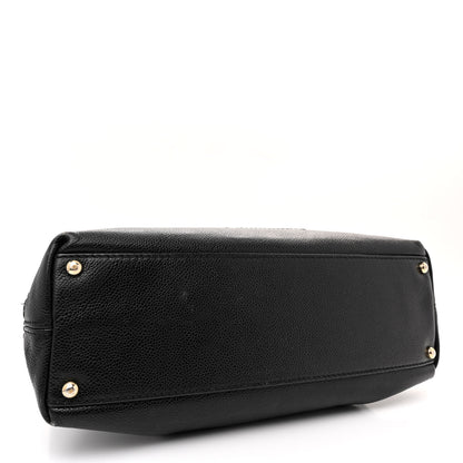 Chanel Caviar CC Wood Chain Hobo Black 4 of 15