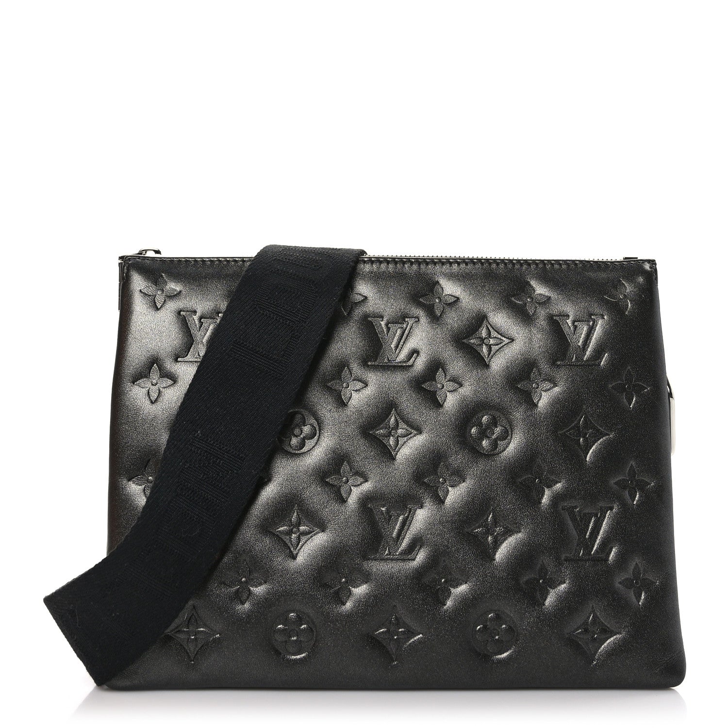 Louis Vuitton Lambskin Embossed Monogram Coussin PM Anthracite 1 of 8