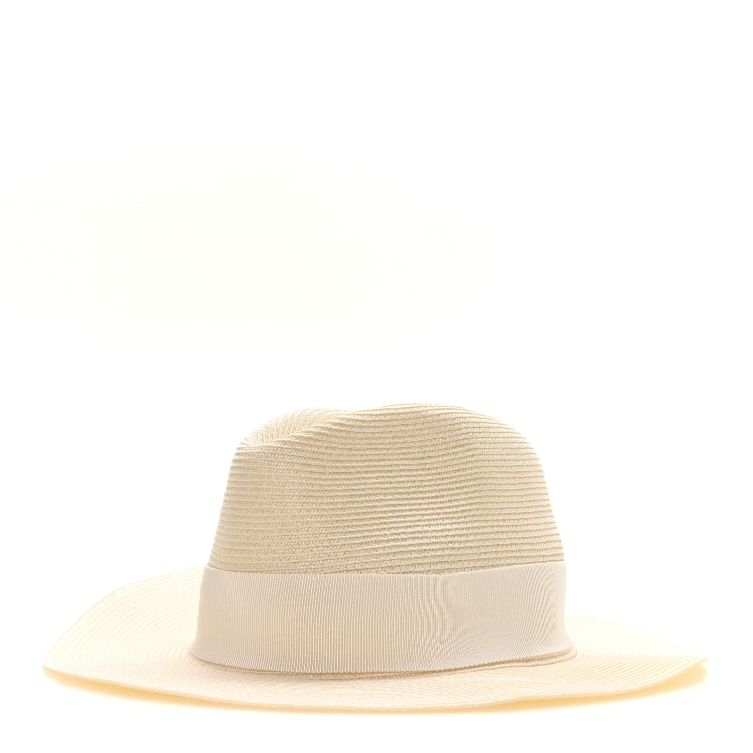 Gucci Raffia Bamboo GG Fedora Hat M White 1 of 9