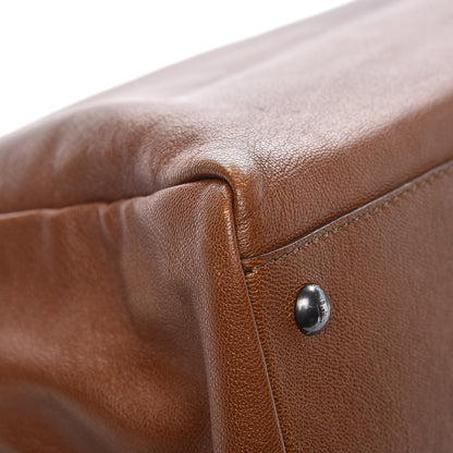 Fendi Goatskin Zucca Large Peekaboo Iconic Satchel Cuoio Tobacco Moro 9 of 24
