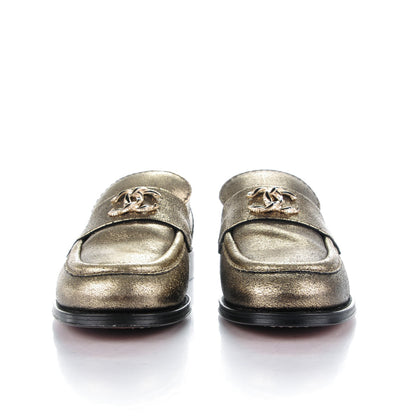Chanel Metallic Calfskin Fantasy Loafers 35 Gold 2 of 9