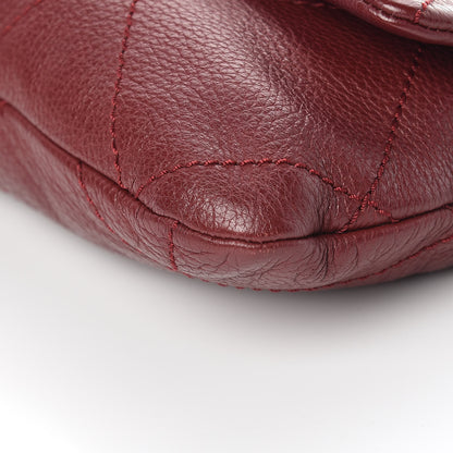 Chanel Calfskin Stitched Flap Shoulder Bag Red 10 of 10