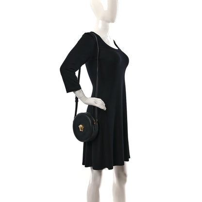 Versace Calfskin La Medusa Round Camera Bag Black 2 of 8