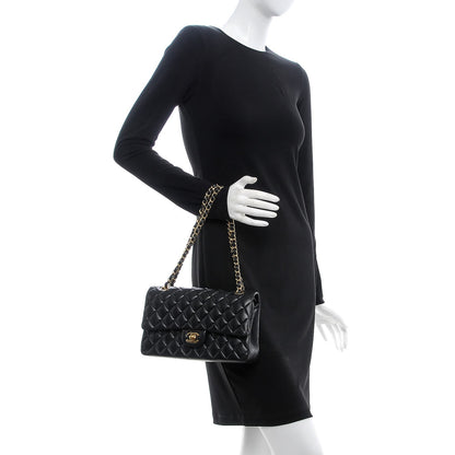 Chanel Lambskin Quilted Medium Double Flap Black 3 of 11