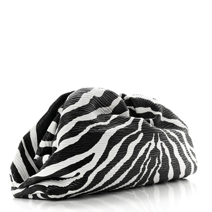 Bottega Veneta Nappa Zebra Print The Pouch Oversized Clutch White Black 3 of 8