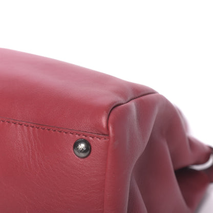 Fendi Vitello Suede Medium Peekaboo Iconic Satchel Rubino Peonia 10 of 14