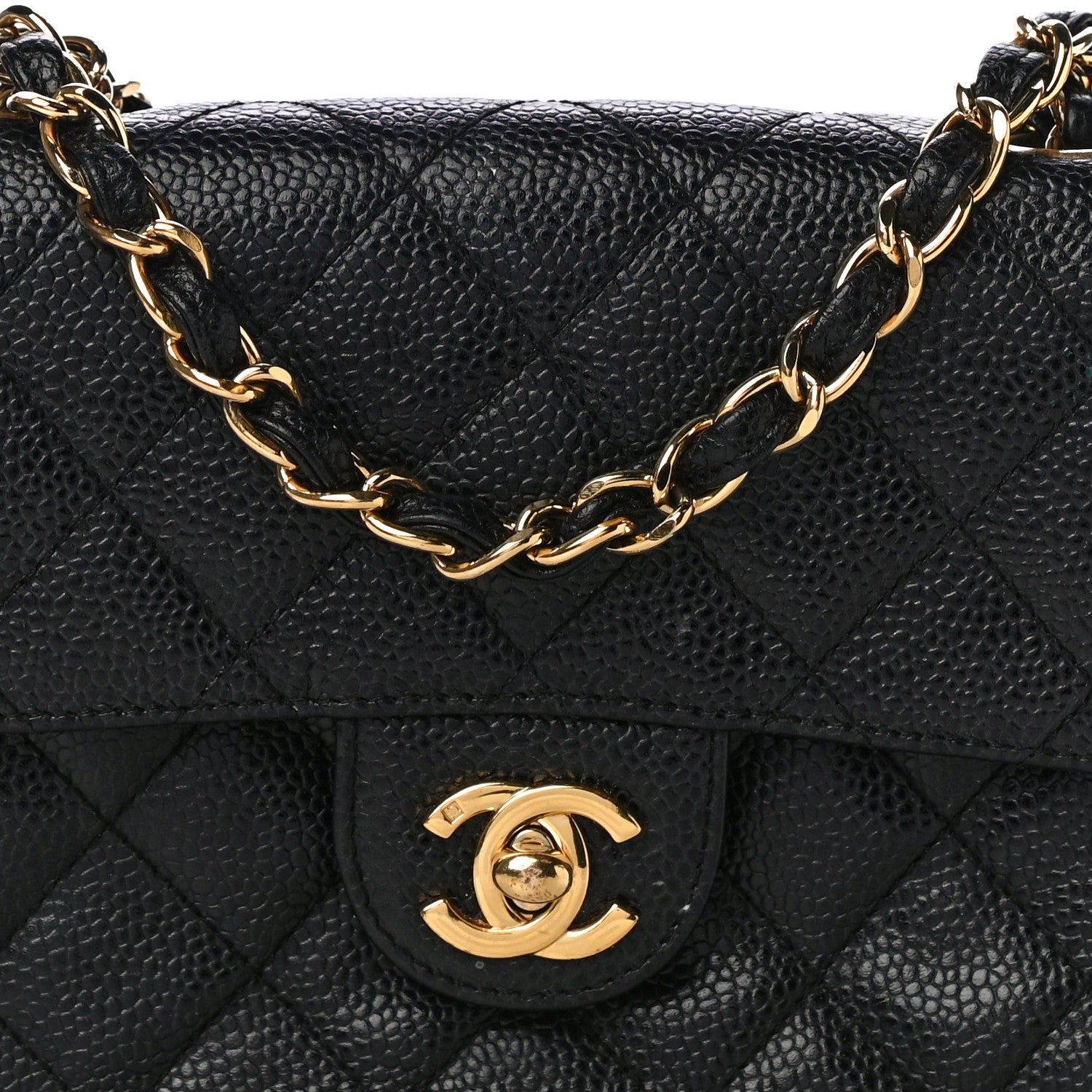 Chanel Caviar Quilted Mini Square Flap Black 7 of 14