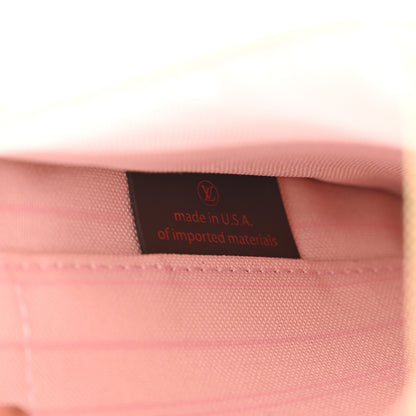Louis Vuitton Damier Ebene Neo Neverfull MM Rose Ballerine 9 of 11
